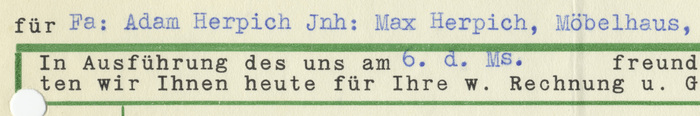 Detail featuring Schreibmaschinenschrift Kanzler, in combination with actual typewritten text.