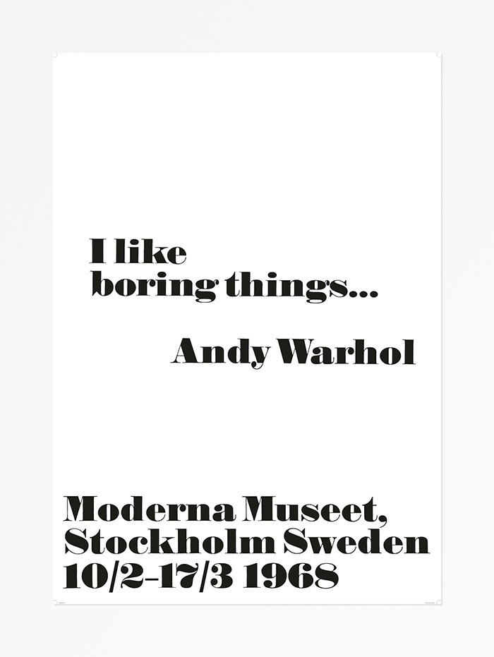 Andy Warhol at the Moderna Museet posters, 1968 4