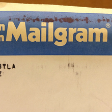 Western Union Mailgram