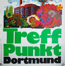 1973 Treffpunkt Dortmund travel poster