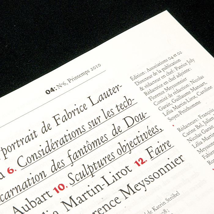ZéroQuatre, nº6, Printemps 2010 2