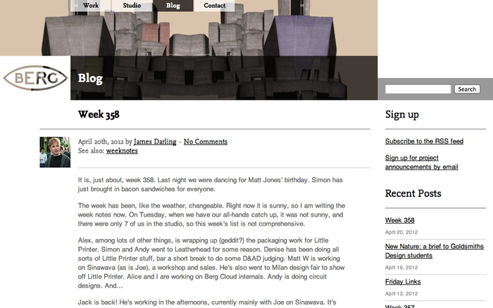 BERG website 3