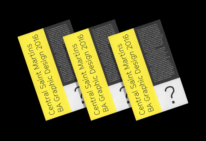 Central Saint Martins BA Graphic Design degree show 5
