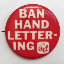 “BAN HAND LETTERING” button