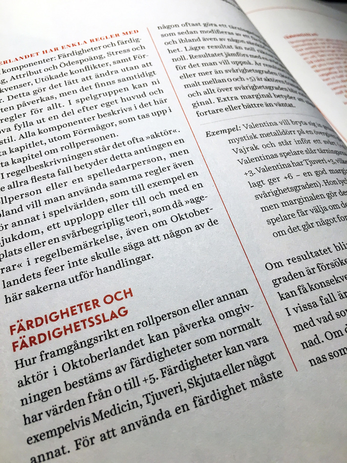 I used three typefaces for the book; the absolutely stunning serif Harriet by OkayType that was inspired by both mid 20th century type design and contemporary stuff. The two sans-serifs are Journal Sans New by Russian ParaType, which is based on the industrial geometric sans-serifs of the 1920s, and Reforma Grotesk (also ParaType), based on the Russian pre-revolutionary typefaces and late 19th century letter shapes.