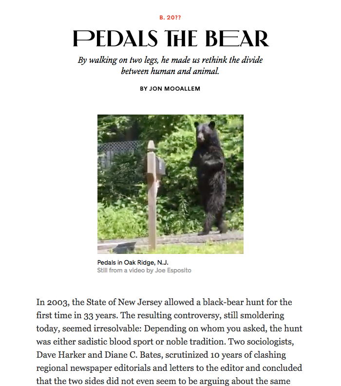 The New York Times Magazine, “The Lives They Lived” 2016 issue, online edition 4