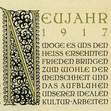 Typographische Gesellschaft zu Frankfurt/Main, New<span class="nbsp">&nbsp;</span>Year wishes 1917