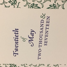 Joe &amp; Jo wedding blessing invitation