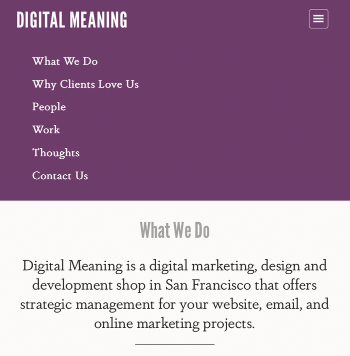 Digital Meaning website 1