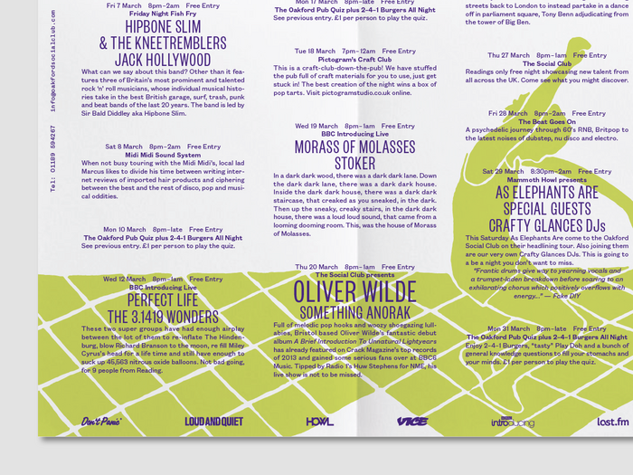Oakford Social Club, Music & Arts Programme 4