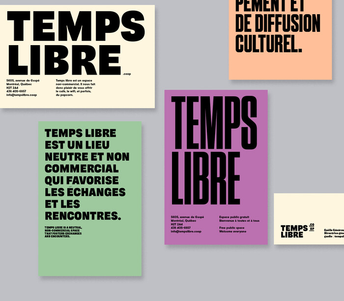 Temps Libre identity and website 2