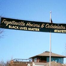 “Fayetteville Honors &amp; Celebrates Black History” banner