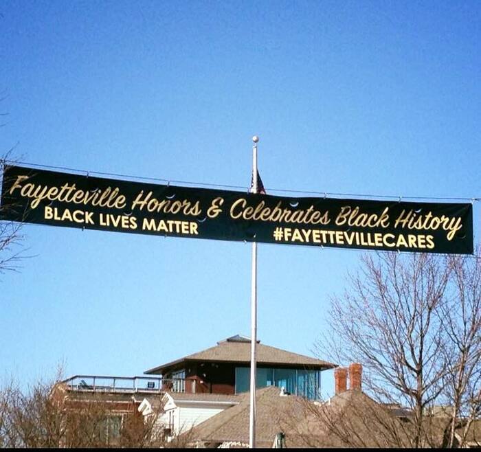 “Fayetteville Honors &amp; Celebrates Black History” banner