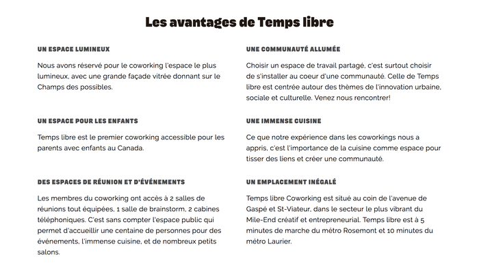 Temps Libre identity and website 5