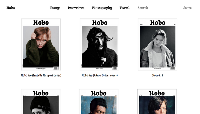 Hobo magazine website 1