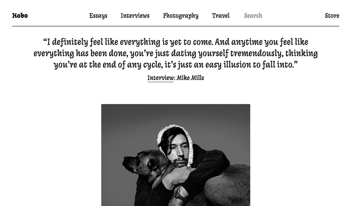 Hobo magazine website 2