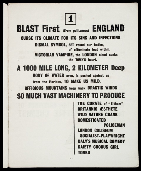 Page from the first issue of BLAST (1914)