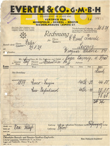 Everth &amp; Co. invoice, 1929
