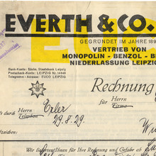 Everth &amp; Co. invoice, 1929