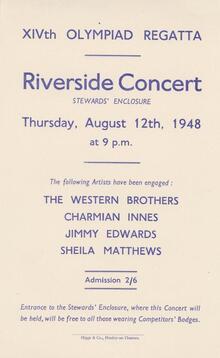 1948 Olympics Regatta Riverside Concert, Henley On Thames