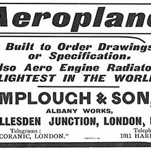 Lamplough &amp; Son, Ltd. Aeroplanes ad