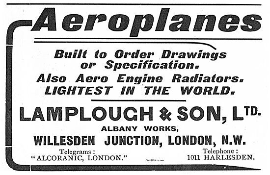 Lamplough &amp; Son, Ltd. Aeroplanes ad