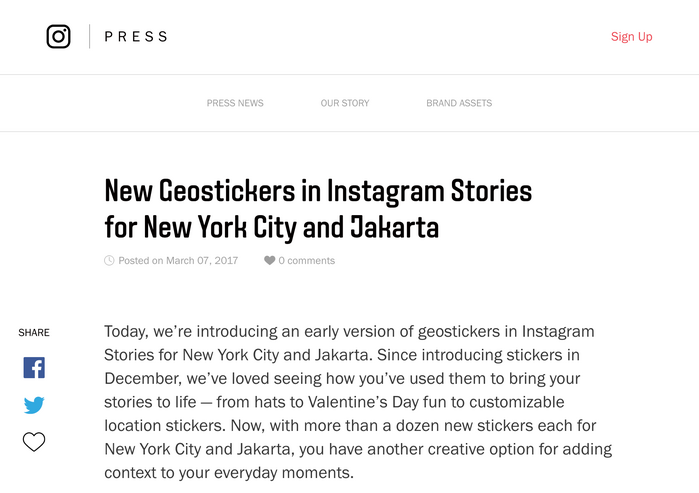 Instagram corporate identity and Stories feature 3