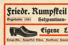 Friedrich Rumpfkeil &amp; Söhne invoice, 1919