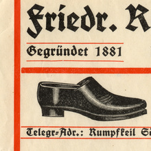 Friedrich Rumpfkeil &amp; Söhne invoice, 1919