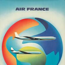 Air France poster: <cite>Caravelle &amp; Boeing</cite>