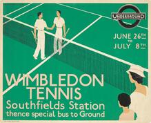 London Underground poster: <cite>Wimbledon Tennis</cite>