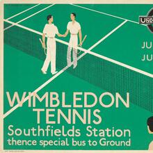 London Underground poster: <cite>Wimbledon Tennis</cite>