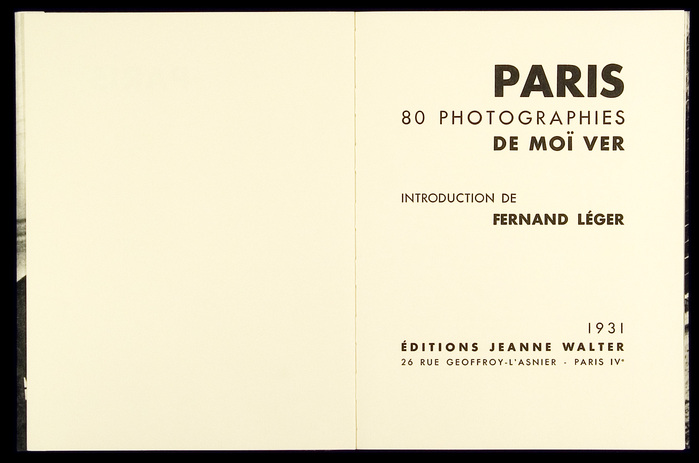 Facsimile edition published in 2002 by &Eacute;ditions 7L.