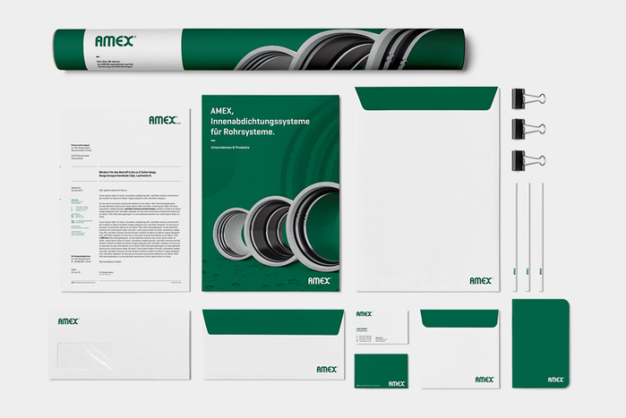 The logo is custom drawn, with letterforms similar to ITC Bauhaus.