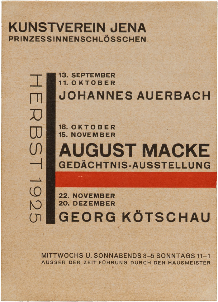 Kunstverein Jena exhibition handbills (1924–27) 1