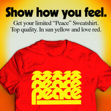 “Peace” shirt and ad