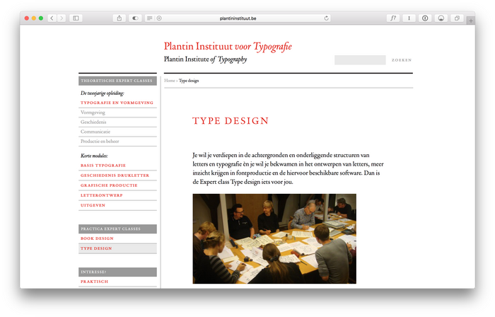 Plantin Institute of Typography website 2
