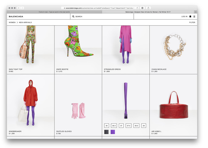 Balenciaga website (2017) 4