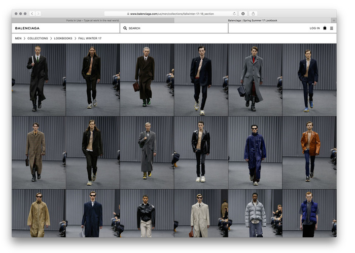 Balenciaga website (2017) 5