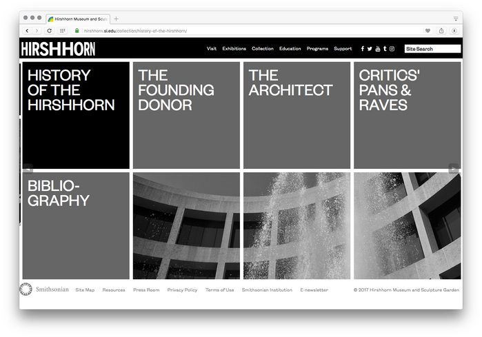 Hirshhorn Museum and Sculpture Garden website 3