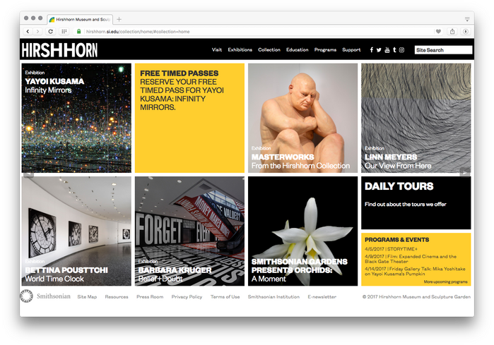 Hirshhorn Museum and Sculpture Garden website 1