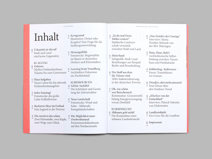 Stadtaspekte, special issue “Land in Sicht!” 2