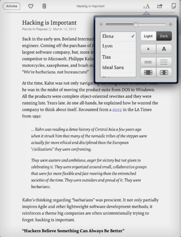 Instapaper iOS app 8