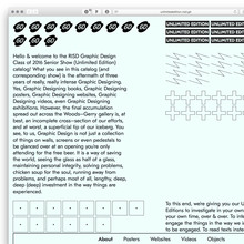 <cite>Unlimited Edition, </cite>RISD ’16 Senior Show website