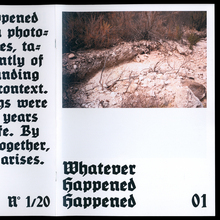 <cite>Whatever Happened Happened</cite>, issue 1