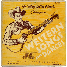 Yodeling Slim Clark – <cite>Western Songs And Dances</cite> album art