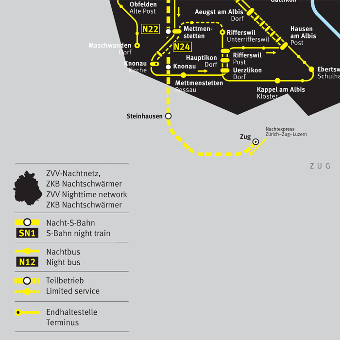 ZVV Nighttime Network Map 1