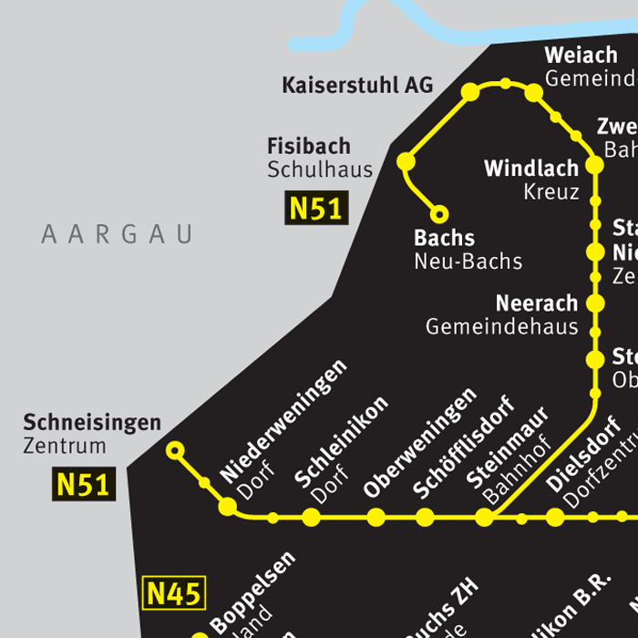 ZVV Nighttime Network Map 2