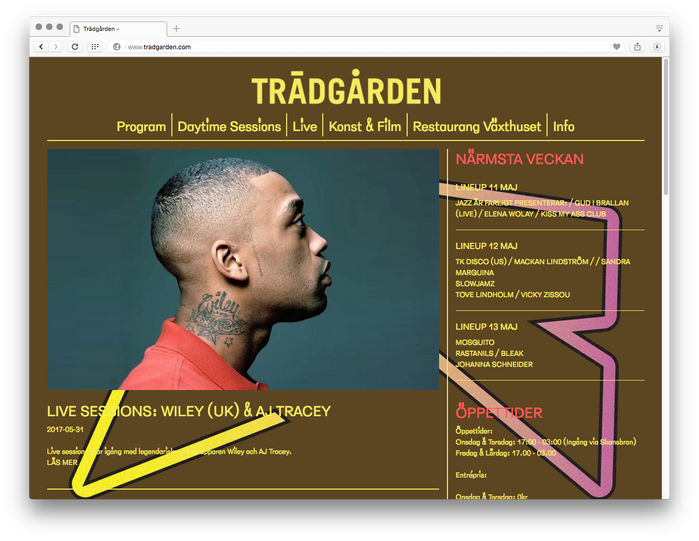 Trädgården website and promotional graphics 2017 6