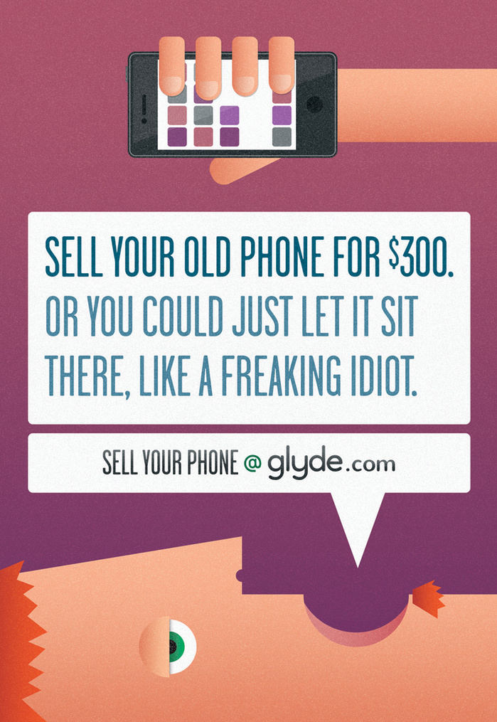 Glyde.com print ads 2